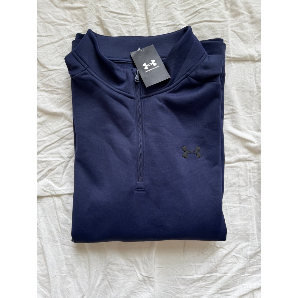 Under Armour Mens Armour Fleece 1/4 Zip Pullover Academy Blue 3XLT Tall NWT